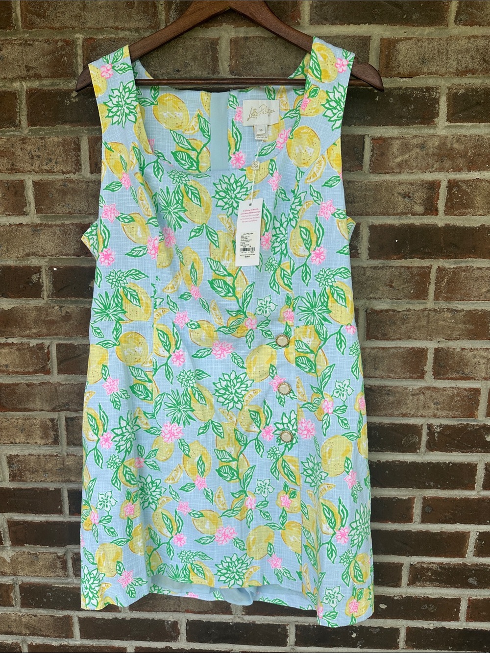 NWT LILLY PULITZER Sleeveless Lemon Print Summer Dress